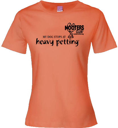 Ladies t-shirt "My dog stops at Heavy Petting"